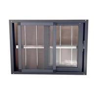 ZIUSFAC Finestra Scorrevole per Ripostiglio Finestra Seminterrato con Zanzariera Rimovibile Finestra Seminterrato Orizzontale 40-100cm(Gray,(WxH) 70x43cm/28x17)