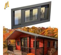 ZIUSFAC Finestre Scorrevoli Finestra di Ricambio per Cantina Finestra Scorrevole con Zanzariere 60 70 80 90 100cm Finestra Seminterrato Lega di Alluminio(Gray,(WxH) 55x35cm/22x14)