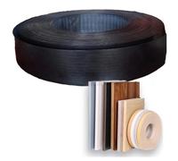 ZIUSFAC Modanatura Flessibile Rotolo Di Nastro 55mm×10m Preincollato Nastro In Legno Impiallacciato Bordatura In PVC, Nastro Per Bordatura Dell'Impiallacciatura Per Facile Applicazione Fai-da-Te(Black