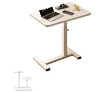 ZIUSFAC Nero Tavolo Porta PC Tavolino Laterale A Forma Di C Regolabile Tavolino Ausiliario Bianco Tavolino Da Laptop Per Divano Letto(White)