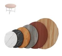 ZIUSFAC Piano Tavolo Rotondo Piano In Legno Per Scrivania Rotonda Tavolino Da Caffè 30cm 50cm 70cm 90cm 110cm Tavolo Da Giardino Senza Gambe(Black marble,120cm/47.2in)