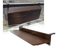 ZIUSFAC Tavolino da Ringhiera Altezza su 2 Livelli Tavolo Pieghevole da Balcone Sospeso Tavolo da Appendere Salvaspazio Tavolino da Balcone per Esterno(60x27cm/23.6x10.6in)