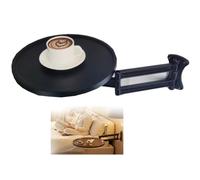 ZIUSFAC Tavolo Pieghevole da Parete Rotondo Tavolino da caffè Scrivania Galleggiante Comodino in Legno Piccolo Tavolino da Letto A Muro(Black Black)