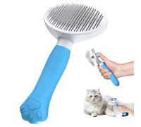 Zivacate Brosse Chat Brosse Chien[Prise ergonomique & nettoyage en un clic& Patented Design] Outil pour chiens/chats/lapins à poil court et long, Chien Accessoires(lac bleu)