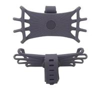 ZIVKMJE 2 pezzi, supporto for bicicletta e motocicletta girevole a 360° for cellulare, in silicone, tipo di trazione in for tutti i supporti for telefono(Black)
