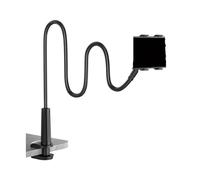 ZIVKMJE Supporto for cellulare con clip da 138 cm, impugnatura flessibile, a collo d'oca lungo, morsetto di montaggio(Black-138cm)