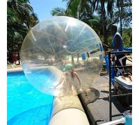 ZIXIAOS Palla Gonfiabile per Camminare Sull'acqua da 1,5/1,8/2/2,5 M, Palla da Acqua, Palla Zorb Gonfiabile con Cerniera, Pompa Ad Aria Elettrica E Cerniera, Palline a Bolle con Corpo in PVC 1.5m