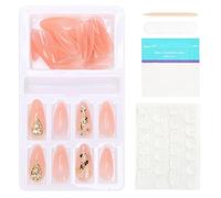 ZIXINNKC 24 pcs riutilizzabili false navigati artificiali kit manicure kit art set per il ballo di fine anno ta (F745-11)