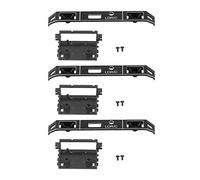 ZIXINNKC 3 Set RC Front Bumper Aluminum Alloy High Strength Abrasion Resistant Exquisite Light Weight Remote Control Car Bumper (Argento Nero)