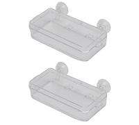 ZIXINNKC Alimentatore a Ventosa con Ciotola Anti Fuga Alimentatore per Geco Staccabile Trasparente per Rettili