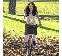 ZIXINNKC Cestino per Bici Cestino per Manubrio Pieghevole Rimovibile a Sgancio Rapido Borsa per Trasportino per Cani Gatti Borsa a Tracolla Staccabile per Ciclo Shopping Picnic