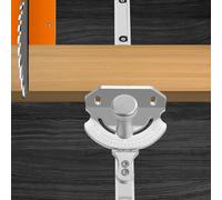 ZIXINNKC da tavolo universale Gruppo calibro per troncatrice Righello ad angolo in alluminio Posizionamento rapido con 27 fermi angolari per strumento di lavorazione del legno (Argento)