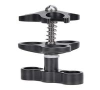 ZIXINNKC MORSETTO A SFERA TRIPLA PER IMMERSIONE NERA IN LEGA DI ALLUMINIO DUREVOLE LEGGERO IMPERMEABILE PER FOTOCAMERA DA ESTERNO ACCESSORIO CLIP DA BRACCIO PER IMMERSIONE