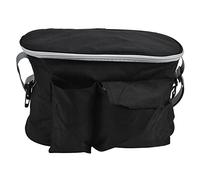 ZIXINNKC Organizer universale impermeabile per borsa per passeggino con portabicchieri per maniglie e barre trasversali per passeggino (mica nero)