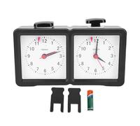 ZIXINNKC Orologio analogico per scacchi, timer meccanico silenzioso in ABS per giochi da tavolo e scacchi internazionali