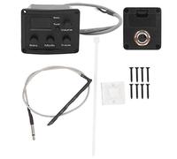 ZIXINNKC Ukulele Pickup EQ Sintonizzatore a colori con display a LED Scatola elettrica Equalizzatore a 3 segmenti Musicale