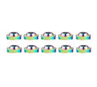 Zixinz-Viti a brugola Bullone in titanio M10x10/15/20/25/30/35/40/45/50/60/65 mm passo 1,5 testa Torx T45/T50 for motocicletta auto, 10 pezzi, Resistenza alla corrosione(Rainbow 18Head,35mm)