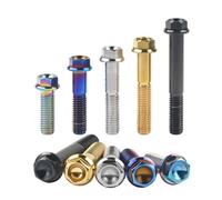 Zixinz-Viti a brugola Bullone in titanio M6x10/15/20/25/30/35~100mm Vite a testa esagonale flangiata for modifica auto moto bicicletta, Resistenza alla corrosione(Bronze,70mm)