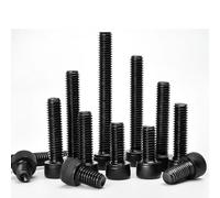 Zixinz-Viti a brugola Bulloni a esagono incassato M2-16, viti for macchine in acciaio al carbonio esagonali filettate metriche nere, bullone fai da te, Resistenza alla corrosione(22mm,M5 (25pcs))