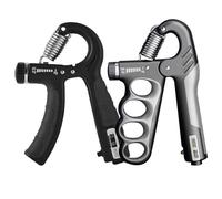 Zixrmor Set di 2 attrezzi per allenare le mani, per avambracci, colore nero, 5 - 60 kg, set da 1 set da 5 - 100 kg, per atleti e allenatori per le mani (nero + grigio)