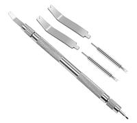 Ziyan Attrezzo per orologiaio, set di strumenti per barrette a molla, set di attrezzi per orologiai, manico in acciaio inox per regolare le barre a molla/barrette a molla, argento