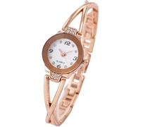 Ziyan Orologio da polso alla moda, piccolo quadrante al quarzo per il tempo libero popolare orologio da polso femminile eleganti orologi, oro rosa, bianco