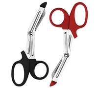 Ziyero Forbici Infermiere, Forbice Infermiere Forbici Mediche Forbici Infermiera Cesoie Traumi da 6.5'' in Acciaio Inossidabile per Fasciatura Garza Bende,Riparazione,Emergenza -Rosso e Nero