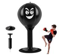 Ziyero Punching Ball da Tavolo Punching Ball Bambini Pungiball da Tavolo Pera Veloce Boxe Sacco da Boxe Bambini Punchball con Ventosa Ad Alta Adesione per Adulti, Casa, Scuola, Nero