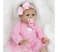 ZIYIUI 22 Pollici 55 cm Bambole Reborn Realistico Bambole Reborn Bambino Morbido Silicone Vinilico Reborn Dolls Bambolotti Ragazza Regalo di Natale Giocattolo