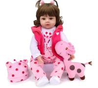 ZIYIUI 24 Pollici 60 cm Bambole Reborn Femmine Silicone Morbido Vinile Vita Reale Realistico Fatto a Mano Reborn Bambola Originali Toddler Baby Doll Regalo di Compleanno Giocattoli Regali Natale