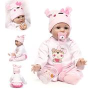 ZIYIUI 55 cm 22 Pollici Bambole Reborn Femmina in Silicone Morbido Vinile Realtà Neonatale Toddler Bambole Reborn originali Doll Simulazione Bello Ragazza Regalo di Natale