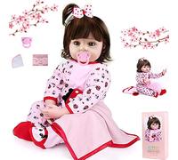 ZIYIUI Bambola Realistica 24 Pollici 66 cm Bambole Reborn Silicone Morbido Vinile Toddler Fatto a Mano Bambola Femmina Regalo Di Compleanno Bambole Reborn Originali(60 cm Femmina)