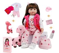 ZIYIUI Bambola Reborn Femmina 60 Cm 24 Pollici Silicone Morbido Vinile Realistico Neonate Bambole Reborn Reborn Doll Simulazione Bello Ragazza Regalo di Natale Giocattolo