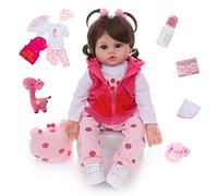 ZIYIUI Bambole Reborn 20 Pollici 50 Cm Realistico Bambola Reborn Femmine Morbido Silicone Vinilico Bambole Reborn Toddle Ragazza Ragazzo Regalo Giocattolo Regalo di Natale (50cm Reborn Baby)