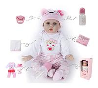 ZIYIUI Bambole Reborn 20 Pollici 50 cm Reborn Bambola Femmina Originali Silicone Morbido Vinile Giocattolo Ragazza Fatto a Mano Bella Regali di Natale