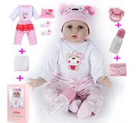 ZIYIUI Bambole Reborn 22 Pollici 55 cm Realistico Bambole Reborn Femmine Morbido Silicone Vinilico Reborn Dolls Giocattoli