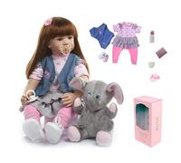 ZIYIUI Bambole Reborn Femmina Originale 24 Pollici 60 cm Bambole Reborn Femmine Silicone Morbido Vinile Vita Reale Realistico Reborn Baby Toddler Regali di Giocattoli Magnetici