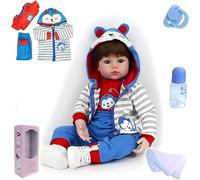 ZIYIUI Bambole Reborn in Silicone 22 Pollici 55cm Realistico Bambole Reborn Maschio Fatto a Mano Bambole che Sembrano Vere Neonato bambino