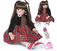 ZIYIUI Grande 24 Pollici 60cm Femmine in Silicone Morbido Realistico Neonate che sembrano vere Toddler