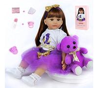ZIYIUI Realistica Bambole Reborn 24 Pollici 60 cm Silicone Morbido Bambole Reborn Femmina Bambini Giocattoli Bambole Reborn Giocattoli per Ragazzi e Ragazze Regali di Natale Realistic Bambino