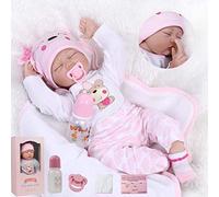 ZIYIUI Realistiche Bambole Reborn 22 pollici Baby Reborn Dolls Morbido Silicone Vinile Real Realistico 55cm Neonato Toddler Babies Reborn Girl Ragazzo Regali Reborn Dolls Bambola Reborns Occhi Chiusi