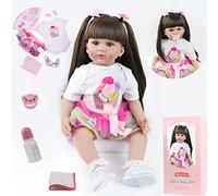 ZIYIUI Realistico Reborn Bambola Femmina 24 Pollici 60 cm Vinile Silicone Morbido Simulazione Bambino Bambole Reborn Toddler Babies Regalo di Natale Compleanno Giocattoli Femmina Originale