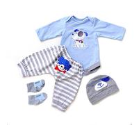 ZIYIUI Vestiti per Bambole Reborn Quattro Accessori di Vestiti 20-22 pollici Bambole Reborn Vestiti Per Ragazzo Blu