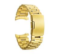 ZIYIWANG Bracciale in acciaio inossidabile da 18 mm a 24, cinturino in con testa curva e chiusura pieghevole(Gold,18mm)