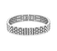 ZIYIWANG Cinturino in acciaio inossidabile dorato alla moda e semplice, unisex, bracciale in metallo, orologio da coppia, accessori, gioielli, regalo(Silver Color)