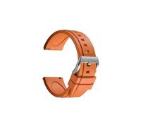 ZIYIWANG Cinturino in gomma a sgancio rapido da 19 mm a 24, resistente all'acqua e al sudore, morbido delicato sulla pelle, design retrò semplice(Orange S,20mm)