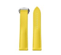 ZIYIWANG Cinturino in gomma siliconica liquida da 20 a 22 mm, cinturino for orologio subacqueo sportivo, fibbia pieghevole, impermeabile(Yellow,20MM_NO BUCKLE)