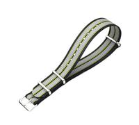 ZIYIWANG Cinturino in nylon con motivo in tessuto, compatibile interfaccia da 16 mm a 24, accessorio for cinturino di ricambio(BLACK YELLOW GREY,21mm)