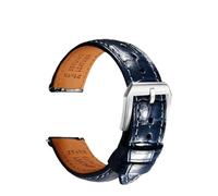 ZIYIWANG Cinturino in pelle compatibile con diverse larghezze delle anse degli orologi da 20 mm, 21 e 22 a sgancio rapido meccanici automatici uomo(PB BlueB S,20mm)