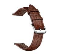 ZIYIWANG Cinturino in pelle da 18 a 22 mm con chiusura a gancio in metallo, stile retrò, business(Circular Brown,19mm)